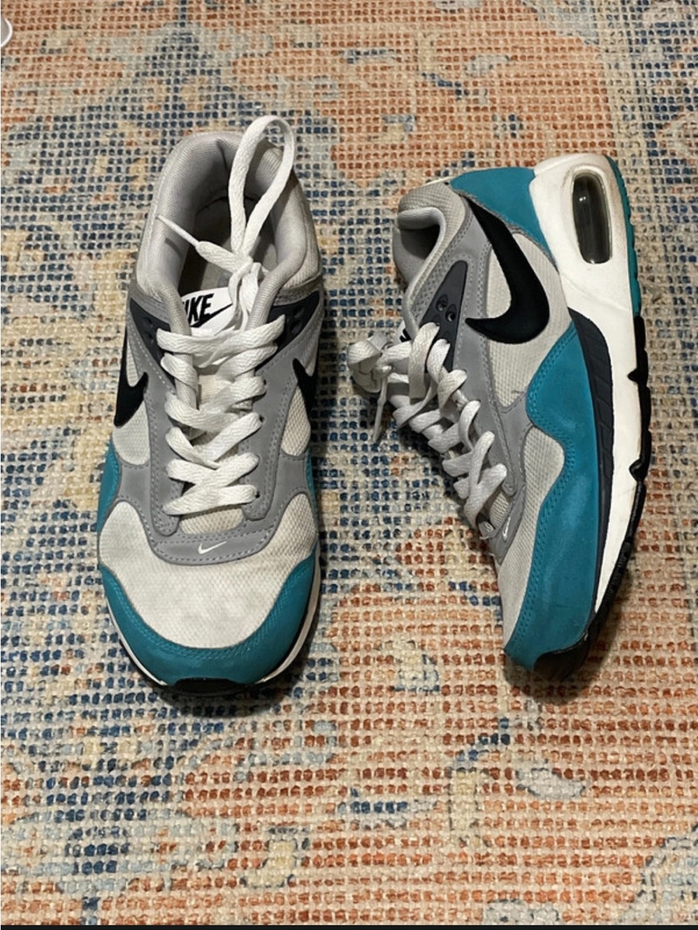 Nike Kids Teal, Gray and Black Air Max Sneakers